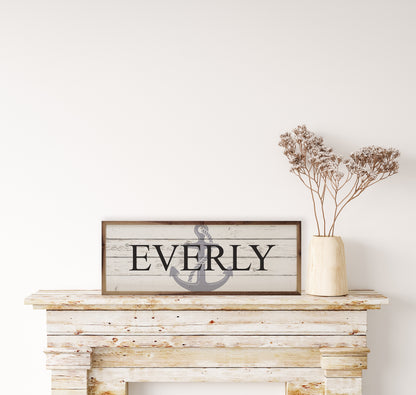 Name with Anchor | Personalized Wood Sign