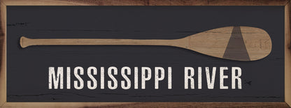 Oar Personalized Lake or River - Mississippi River