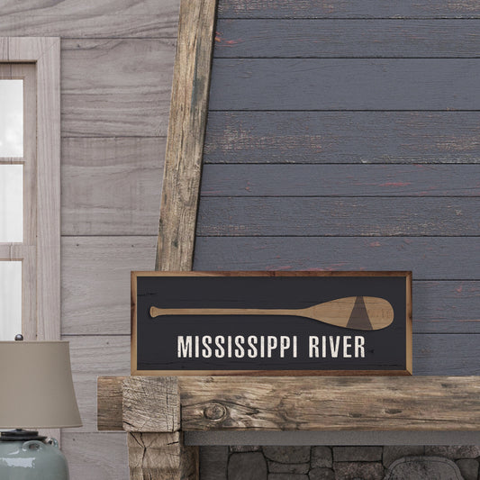 Oar Personalized Lake or River - Mississippi River