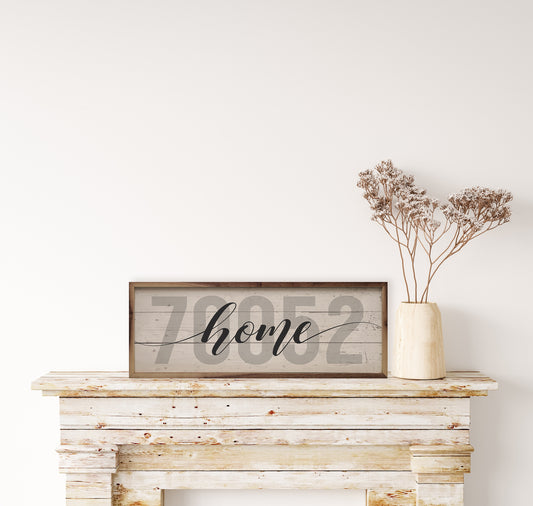 Zip Code and Home | Personalized Wood Sign
