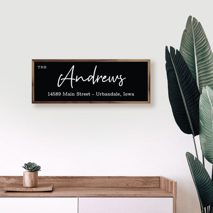 Name and Address | Personalized Wall Art