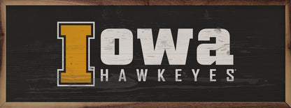 Banner Iowa Hawkeyes 24x8 / Black