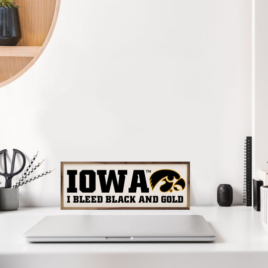 I Bleed Iowa 24x8 / White