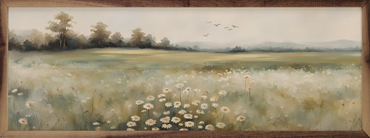 R - Valley with Flowers- 36"x12"