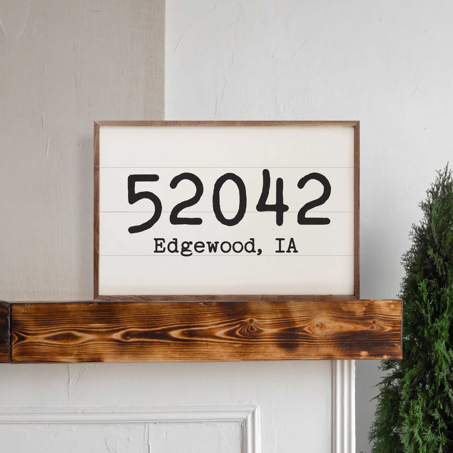 Zip Code with City and State | Personalized Wood Sign