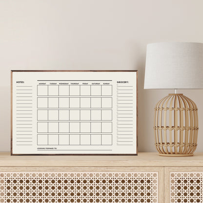 Whiteboard Monthly Organizer