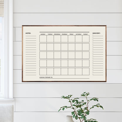 Whiteboard Monthly Organizer