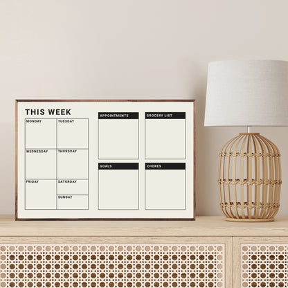 Whiteboard Weekly Organizer