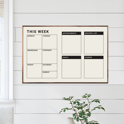 Whiteboard Weekly Organizer