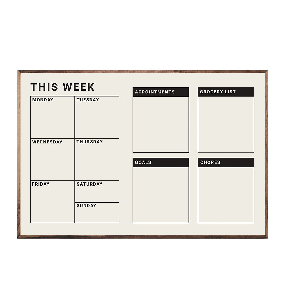 Whiteboard Weekly Organizer