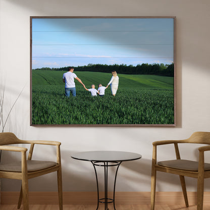 Landscape | Walnut Framed Wood Print