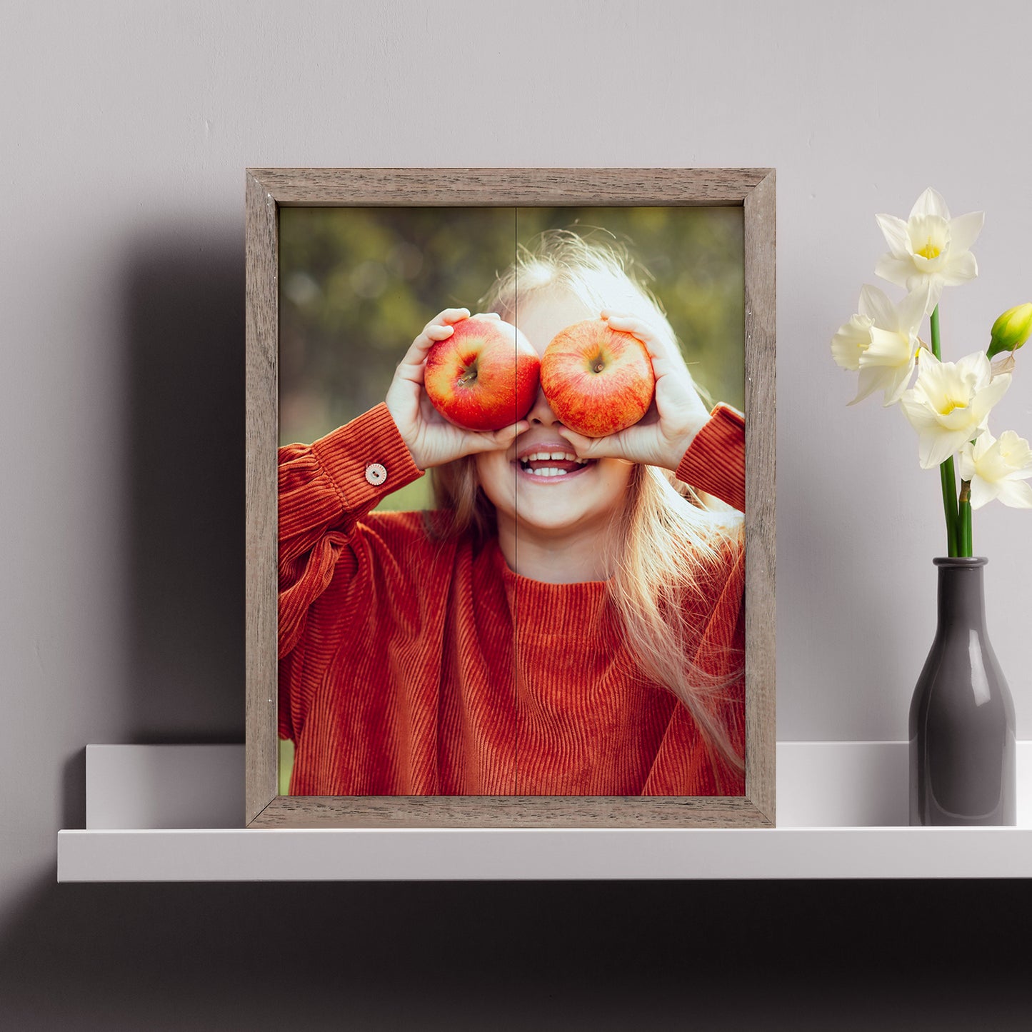 Portrait | Walnut Framed Wood Print