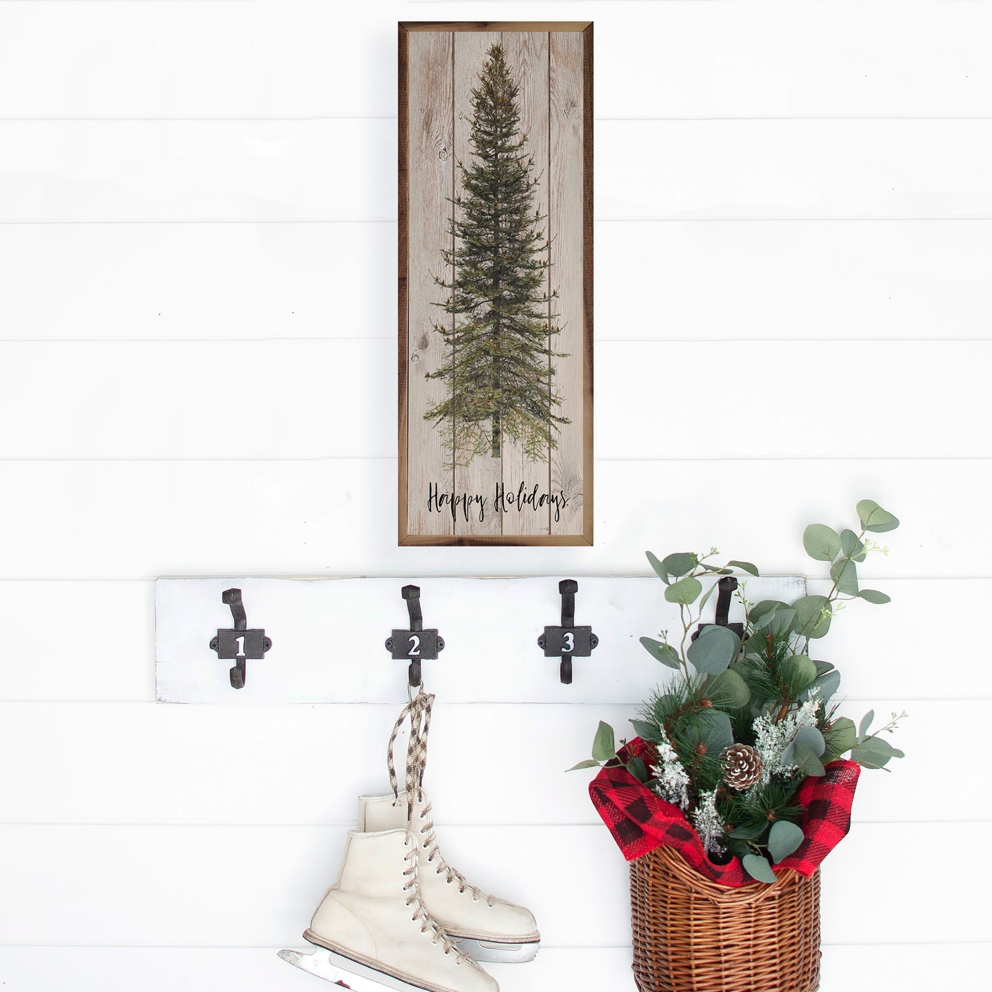 RD - Happy Holidays Skinny Tree - 4x12"