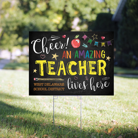 Personalized An Amazing Teacher Yard Sign