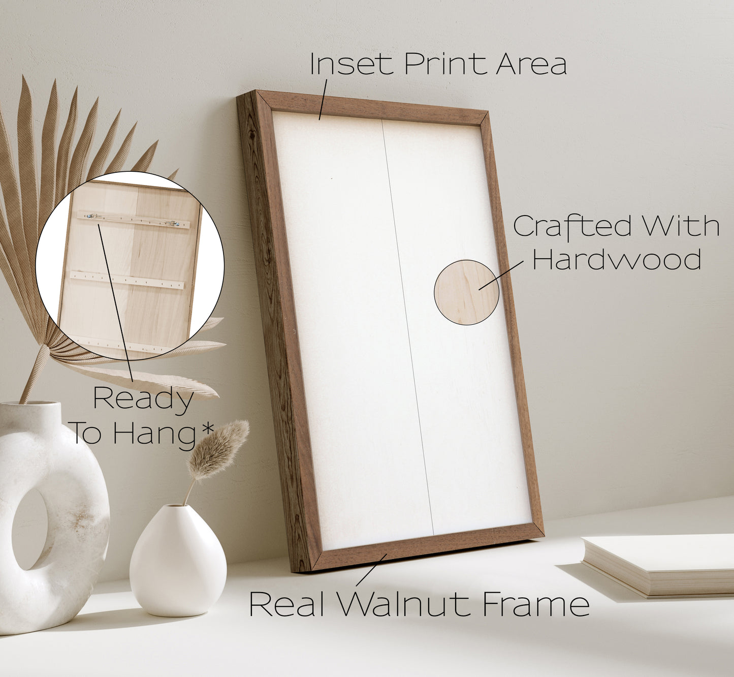 Portrait | Walnut Framed Wood Print