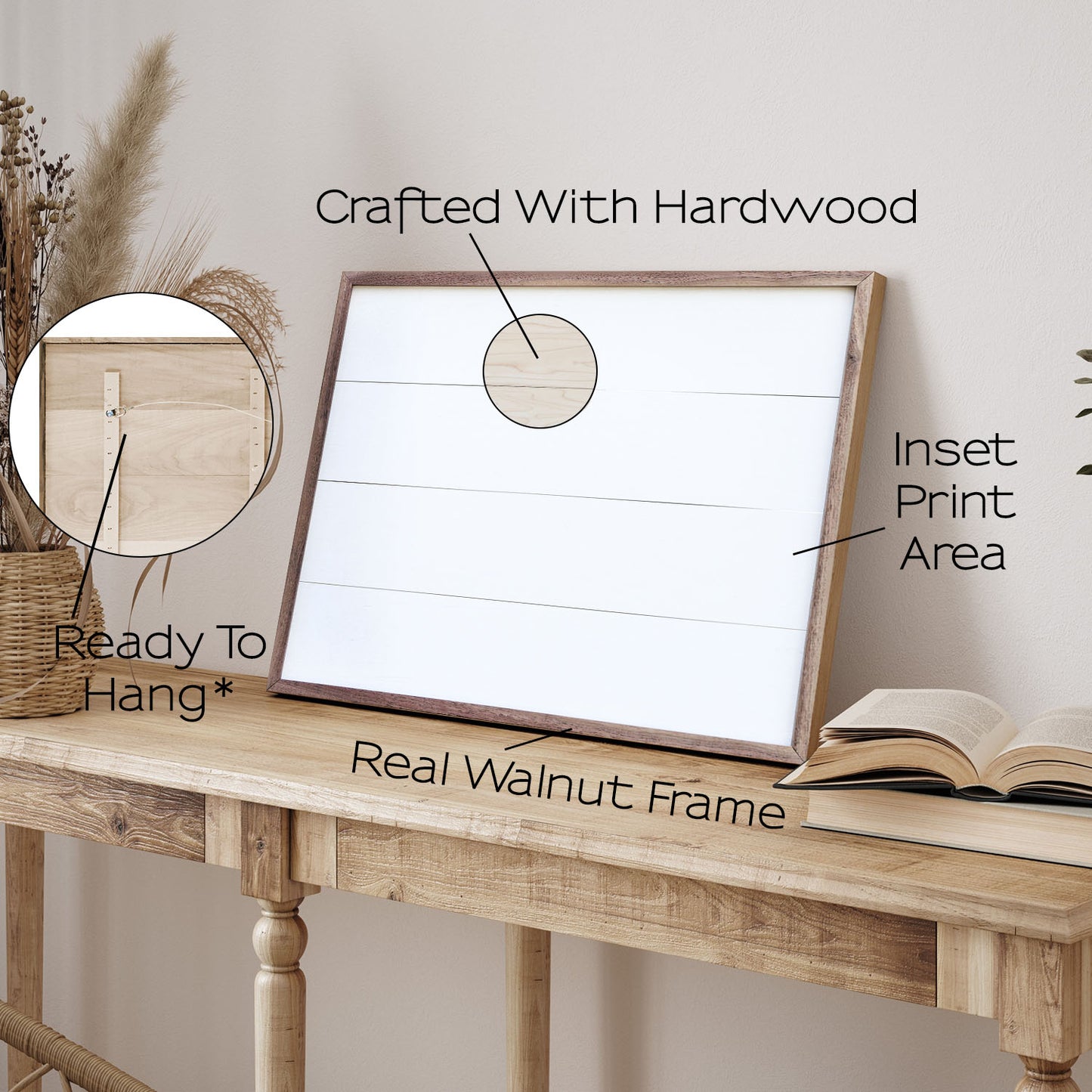 Landscape | Walnut Framed Wood Print