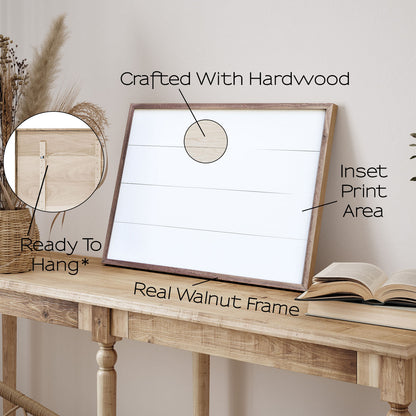 Landscape | Walnut Framed Wood Print