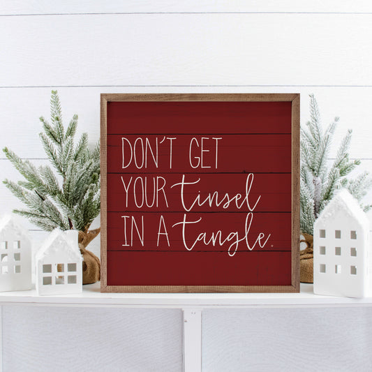 R - Don't Get Your Tinsel in a Tangle 4"x4"