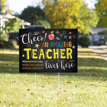 Personalized An Amazing Teacher Yard Sign