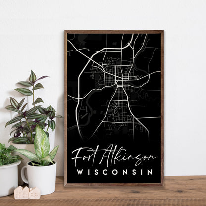 City State Map | Personalized Wood Sign