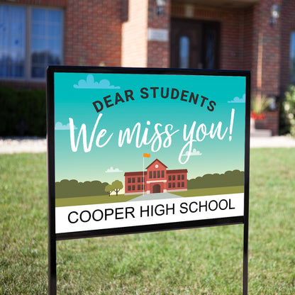 Personalized Dear Students Yard Sign