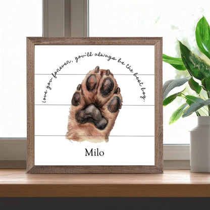 Personalized Dog Memorial Paw Print