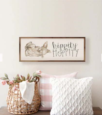 R - Hippity Hoppity Bunny 12"x4"