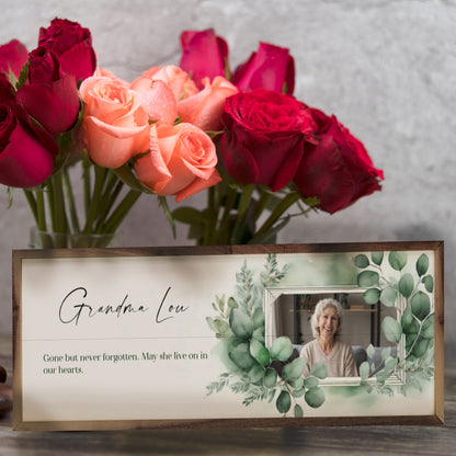 Personalized Memorial Sign Eucalyptus Frame