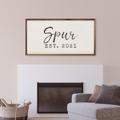 Name and Est Year | Personalized Wall Art