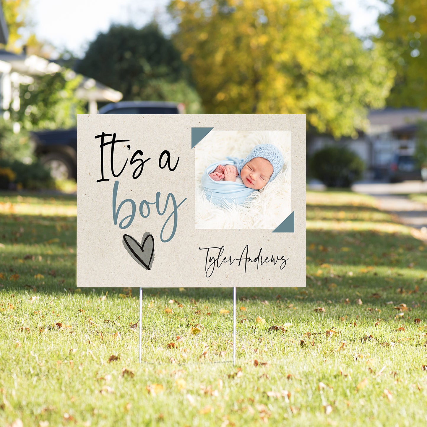 Personalized It's A Boy Yard Sign