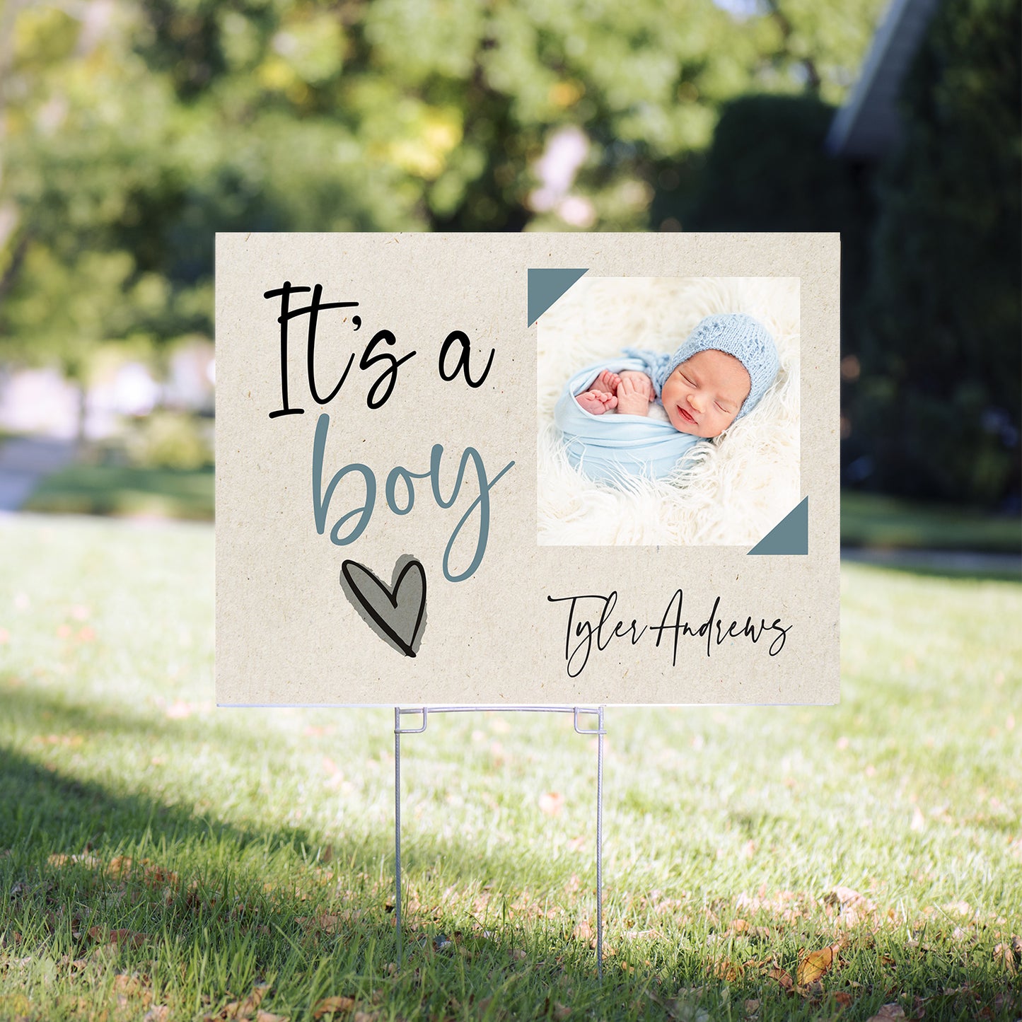 Personalized It's A Boy Yard Sign