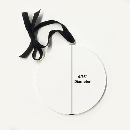 Count Your Blessings Autumn Wreath White Ornament