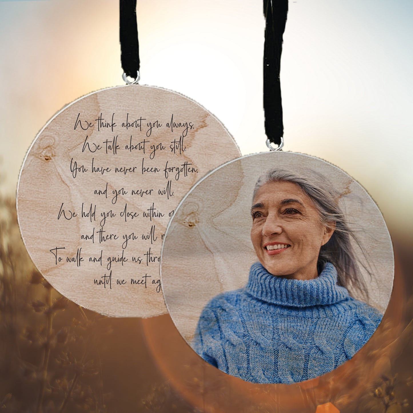 Poem and Photo | Memorial Wood Ornament
